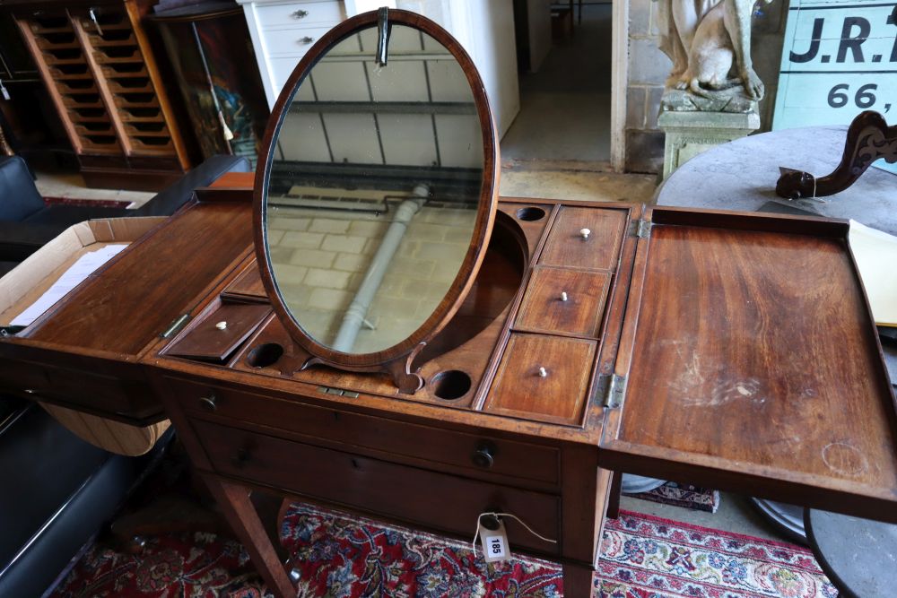 A George III mahogany enclosed wash stand, width 66cm, depth 56cm, height 92cm